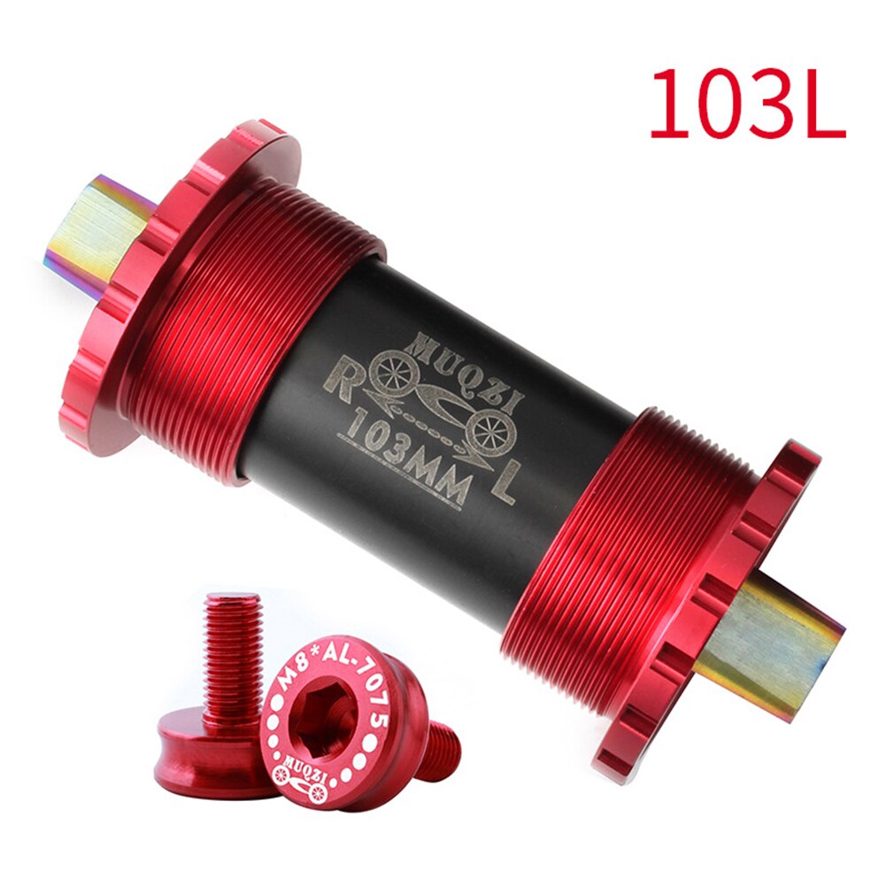 Titanium Alloy Bike Bottom Bracket 103/107/110/113/119/122mm Mountain Bike Road Bike Bottom Bracket Bicycle Parts: white