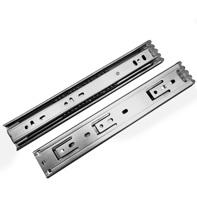 8"-22" Stainless Steel Drawer Slider Soft Closed Drawer Track Sliding Three-Section Cabinet Slider Furniture Hardware Damping