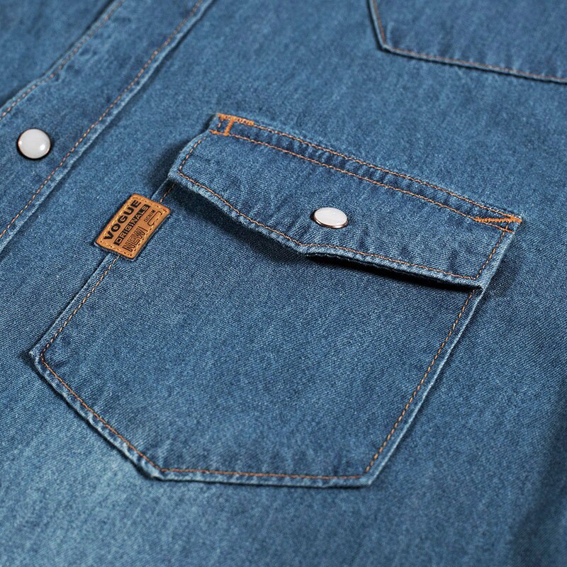 Grande taille 4XL décontracté Denim chemise hommes à manches longues vêtements pour hommes printemps automne jean chemises pour homme