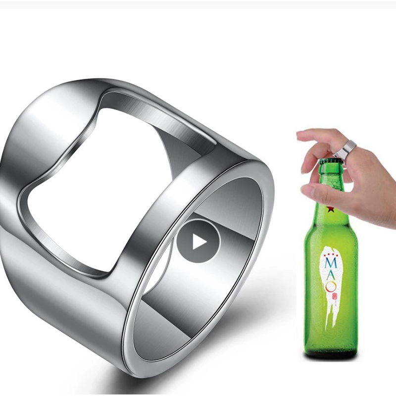 1Pc Ring Opener Multifunctionele Draagbare Rvs Opener Bierfles Kleurrijke Ring Vorm Bier Thuis Keuken Gadgets Bar Tool