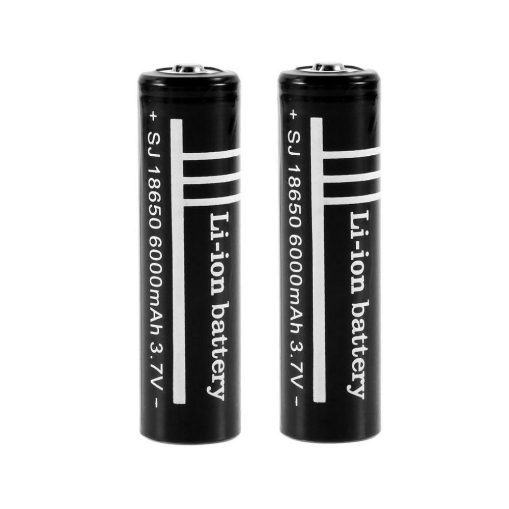 4Pcs/lot Lithium Li ion Rechargeable Battery 18650 Batteries 3.7V 6000mAh for Flashlight Torch