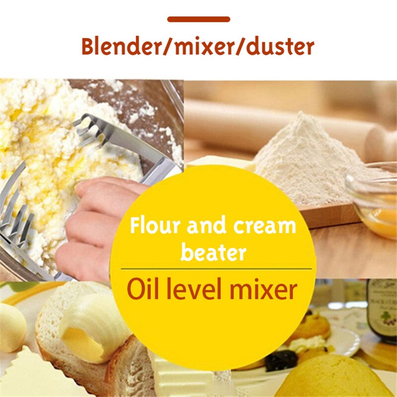 Pastry Cutter And Scraper Set Stainless Steel Dough Blender, Spatula-Pizza/Biscuits Dough Cutter- Chopper Baking Dough Tools