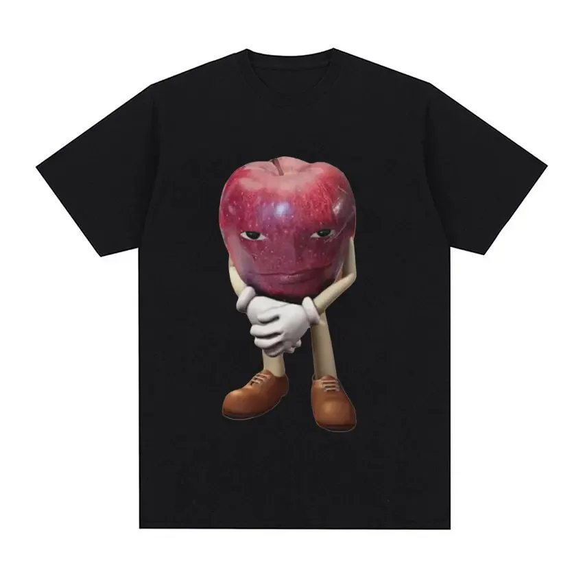 Drôle moi Asf pomme avec visage Meme t-shirt unisexe t-shirts hommes rétro décontracté à manches courtes t-shirts hauts