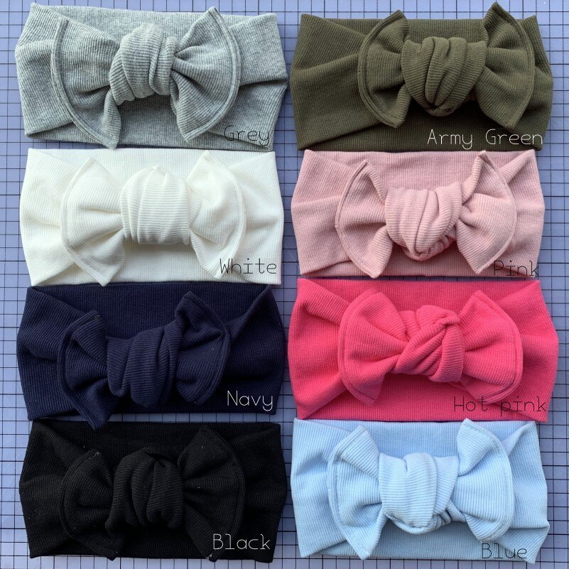 18 teile/los oben Knoten Bogen Stirnband Baby BöGen Stirnband Chaotisch Bogen Headwraps Baby Haar-accessoire