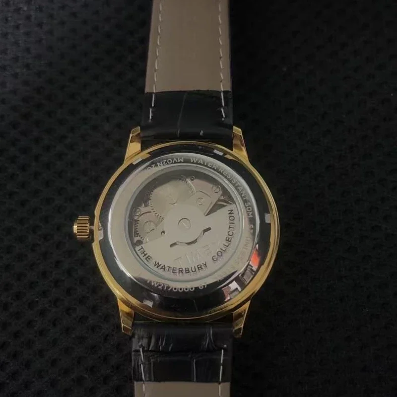 TIMEX automatisch herenhorloge luxe vrijetijdsbesteding multifunctionele horloges voor heren kalender lederen strip polshorloge