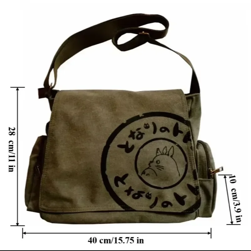 Canvas Messenger Handtas Eenvoudige Grote Capaciteit Gewassen Vrouwen Schuine Straddle Canvas Tas Vintage Cartoon Vrije Tijd Schouder Handtas