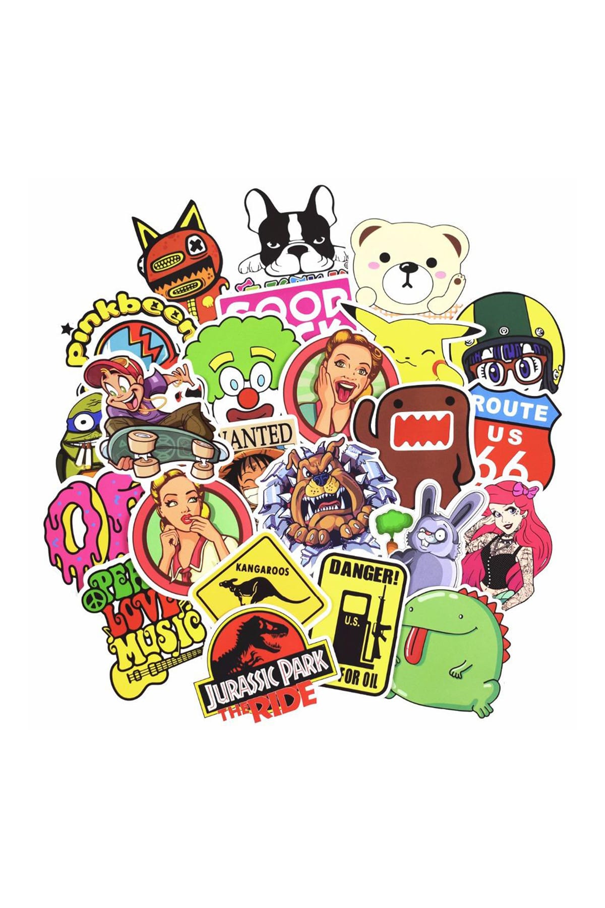 30 pieces Unrepeated Mixed Sticker Decal Retro