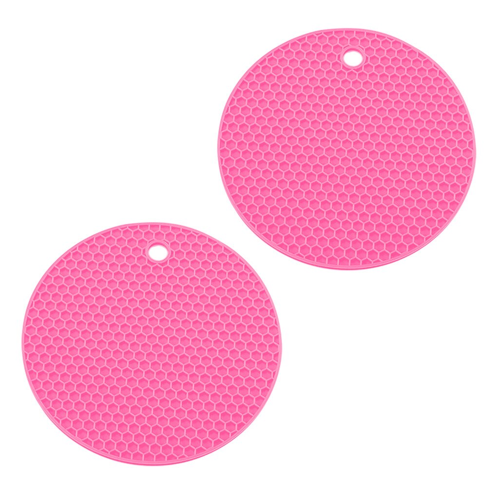 2 Pc Siliconen Pot Pad Keuken Warmtegeïsoleerde Antislip Cirkel Matten Isolatie Placemats #25