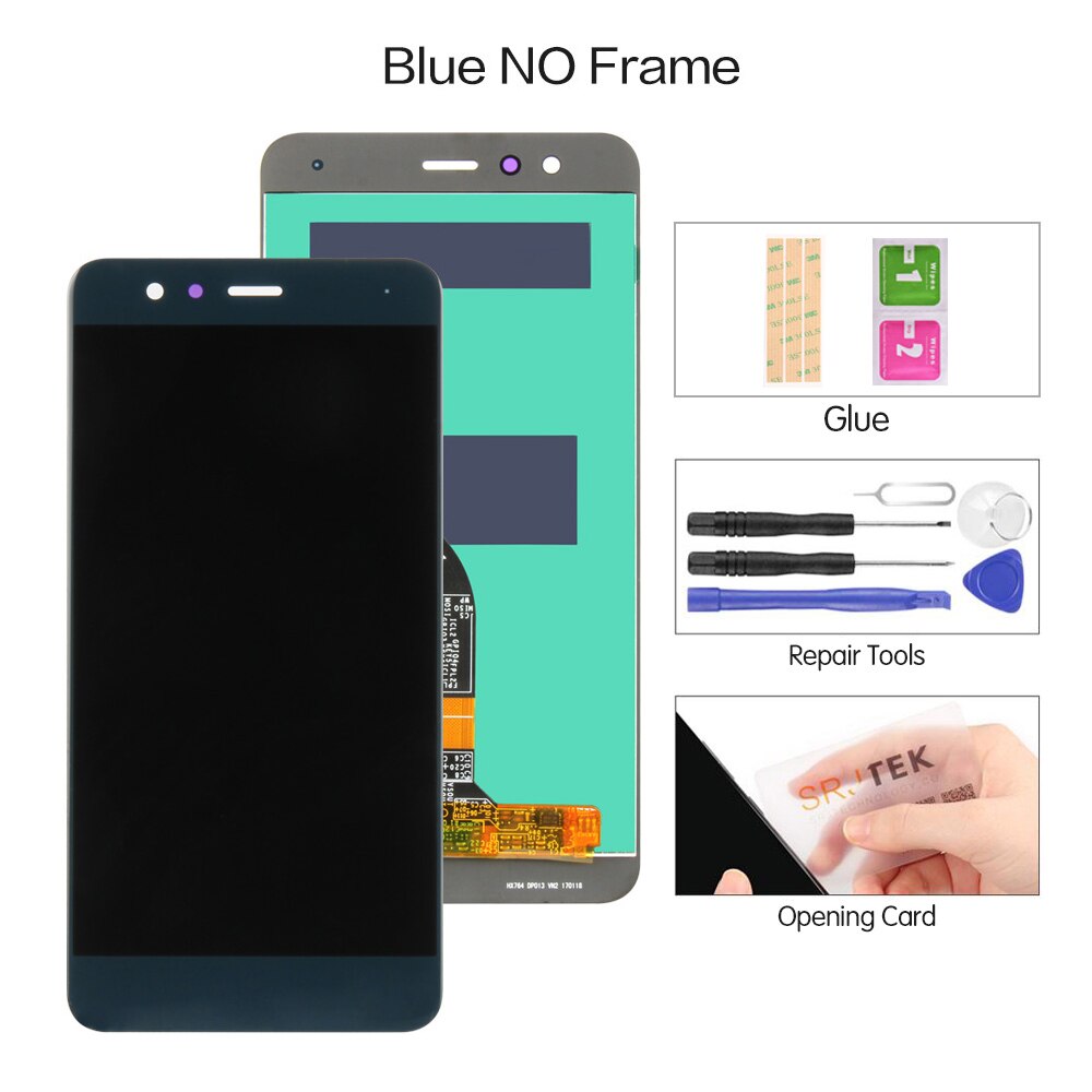 5.2 "ORIGINALE Per HUAWEI P10 Lite LCD Display Touch con Telaio di Montaggio per P10 Lite Schermo LCD WAS-LX1 WAS-LX1A WAS-LX2 WAS-LX3: Blue no frame