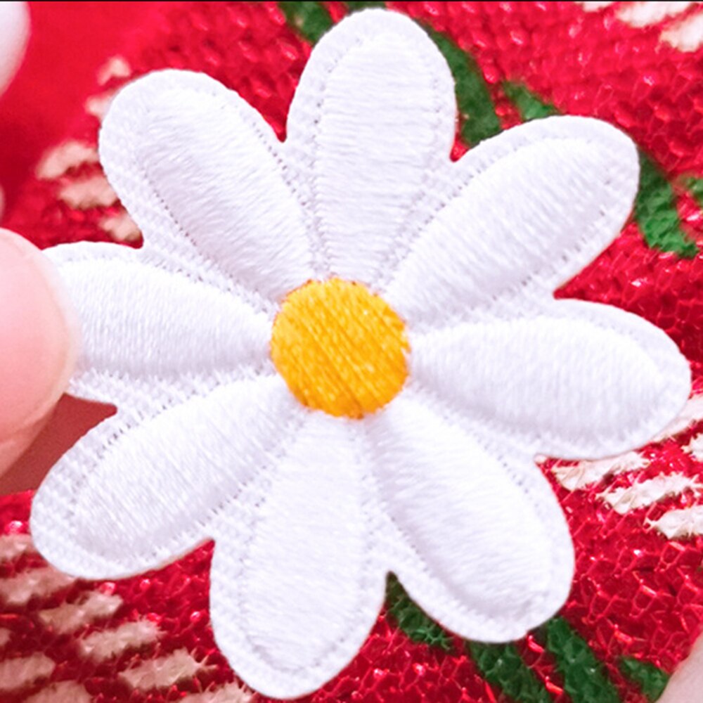 Daisy Bloem Patch Kleding Ijzer Op Patches Applicaties Delicate Geborduurde Voor Diy Decoratie T-shirt Rugzak Hoodies Schoenen Tas