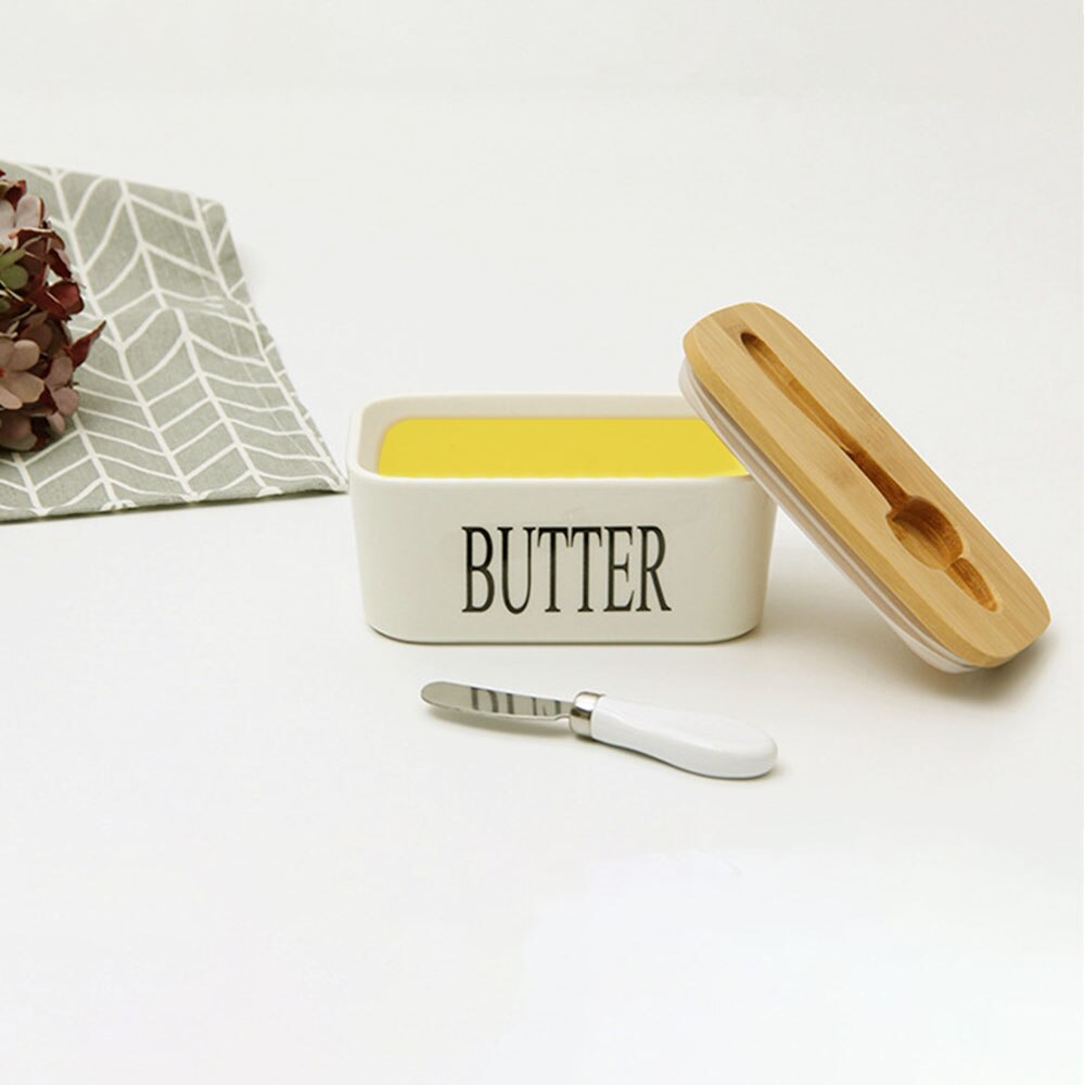 北欧バターボックスセラミックバターシールプレート収納トレイチーズ食品容器収納ボックスキッチンバター皿... Grandado