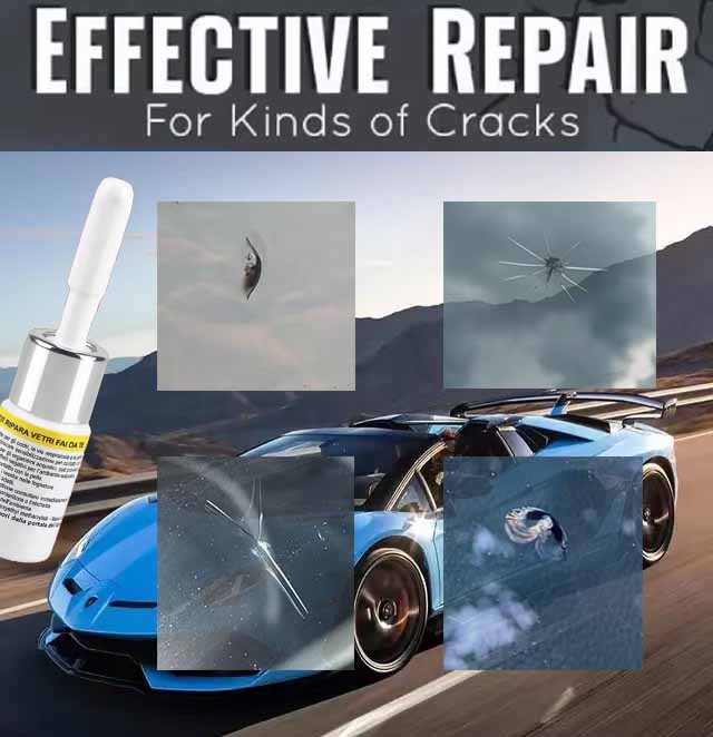 Windschutzscheiben-Reparaturset für Glas, Kfz-Glas, DIY-Windschutzscheiben-Werkzeug, Befestigung von Chips, Risse, sternförmiger Risse, Nano-Flüssigkeitsfüller