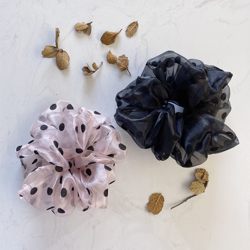 Zuid-korea Ins Online Celebrity Celebrity Stijl Haaraccessoires Koreaanse Stijl Mori Serie Kant Gaas Polka Dot Grote Maat intes