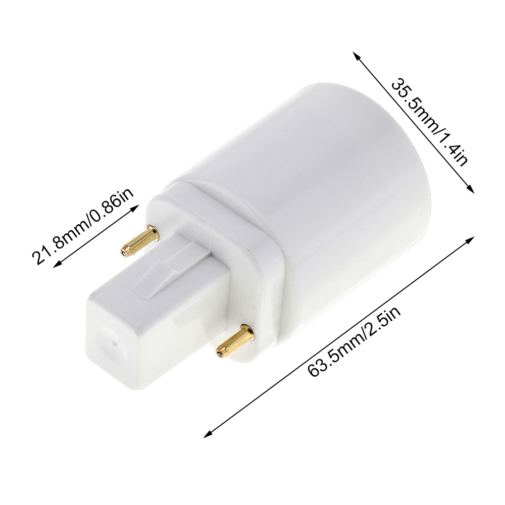 5 unids/lote G24 a E27 adaptador de Base de bombilla soporte de casquillo de lámpara LED convertidor de luz Universal con 2 pines
