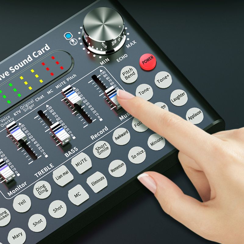 Electric Sound Effects Microphone Mixer for Phone PC Computer Sound Card X3UC