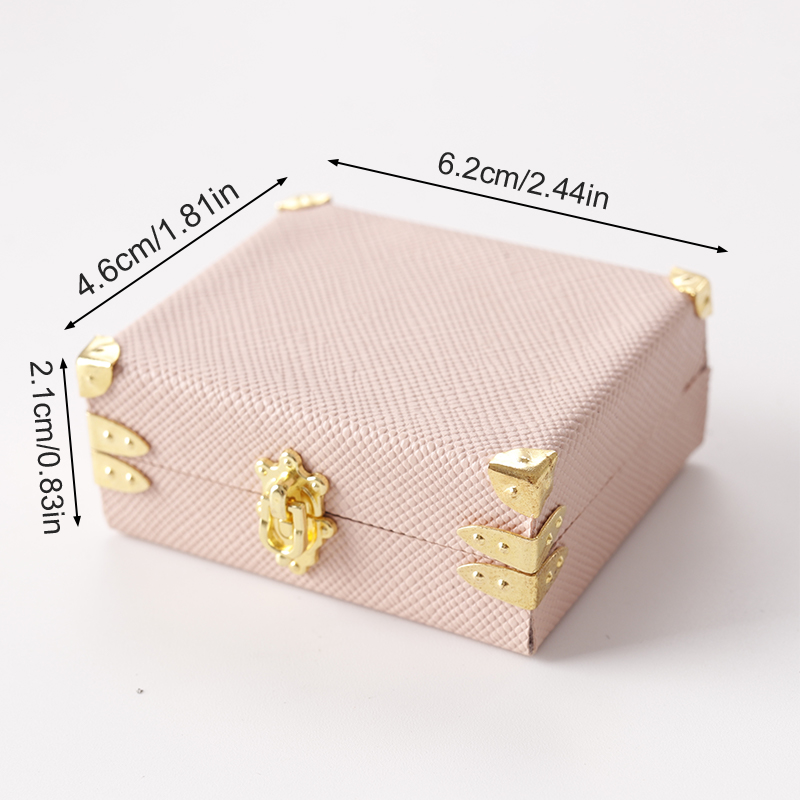 Mini maleta en miniatura para casa de muñecas, caja de equipaje de cuero Vintage, caja de almacenamiento, decoración de modelo para el hogar, decoración de escritorio de microescena, 1:12: Gris claro