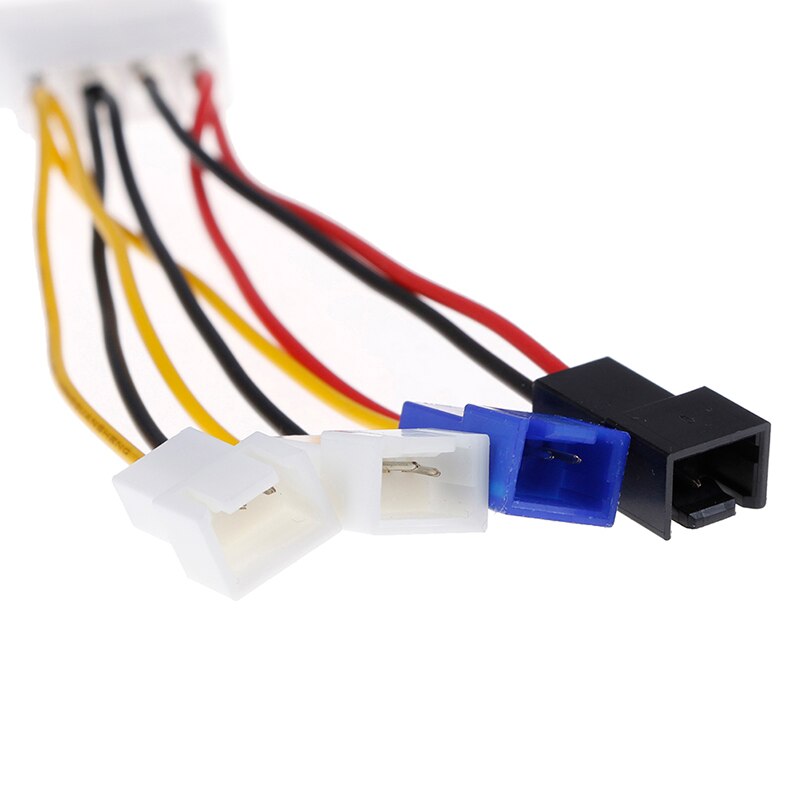 1pcs 4-Pin Molex to 3-Pin fan Power Cable Adapter Connector 12v*2 / 5v*2 Computer Cooling Fan Cables for CPU PC Case Fan