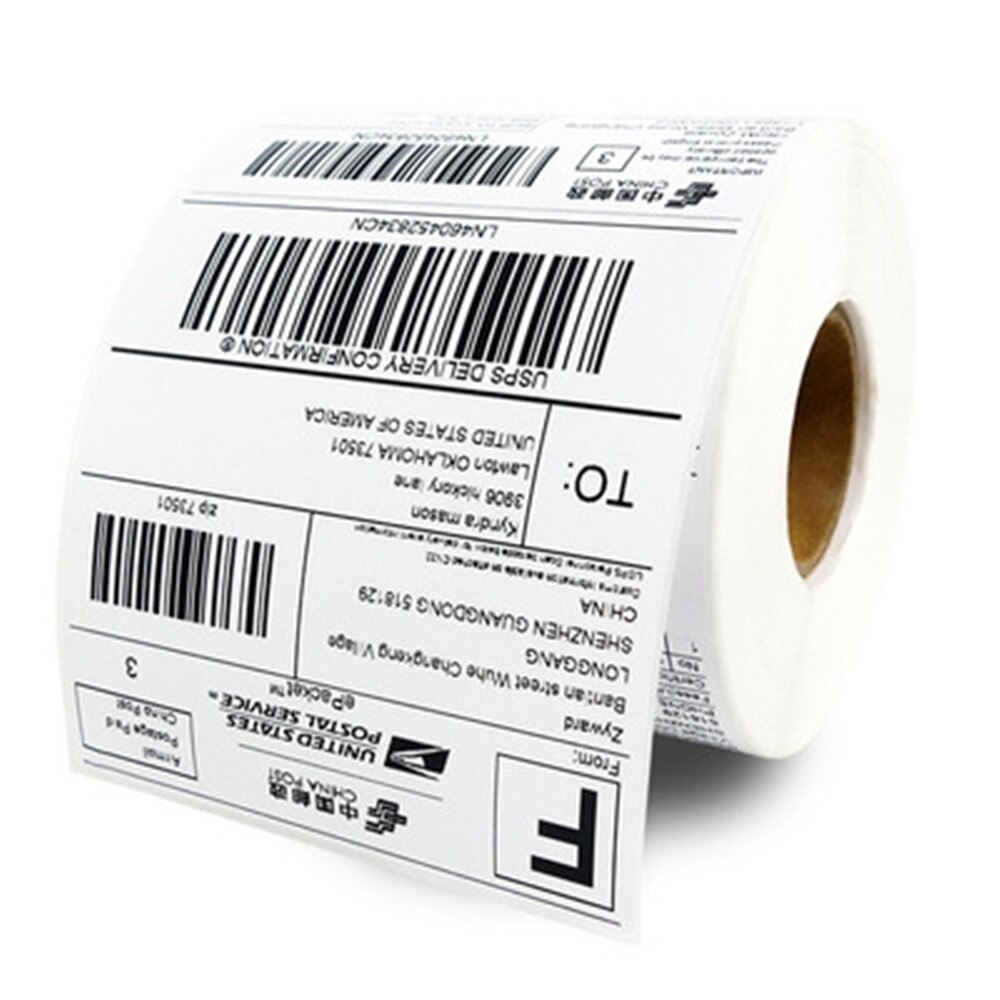 350 Labels/Roll Thermal Label Sticker Paper Supermarket Price Blank Barcode Label Direct Print Waterproof Print Supplies