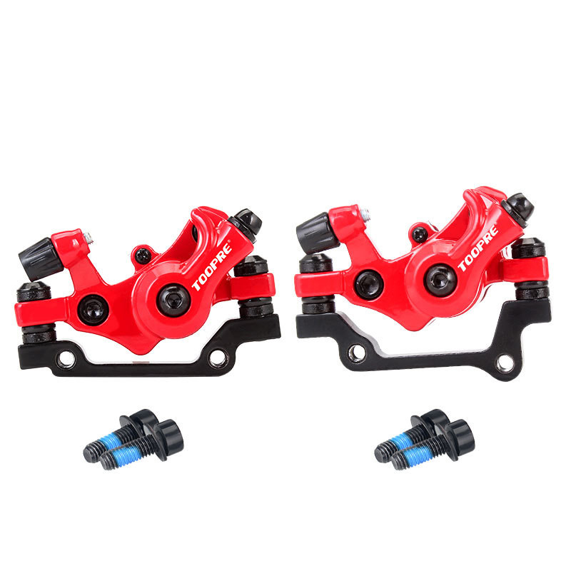 Ultralight mountain bike mechanical line pull disc brake mtb electric bicycle disc brake universal front and rear brake calipers: Navy Blue