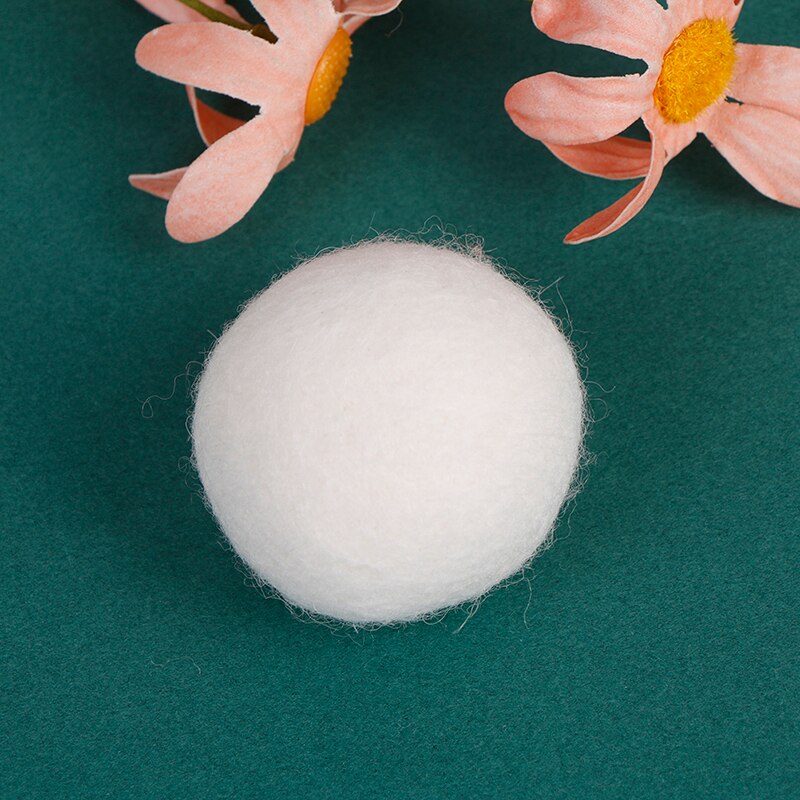 5 pièces/ensemble laine sèche boules tissu naturel vierge réutilisable adoucissant lessive 5cm