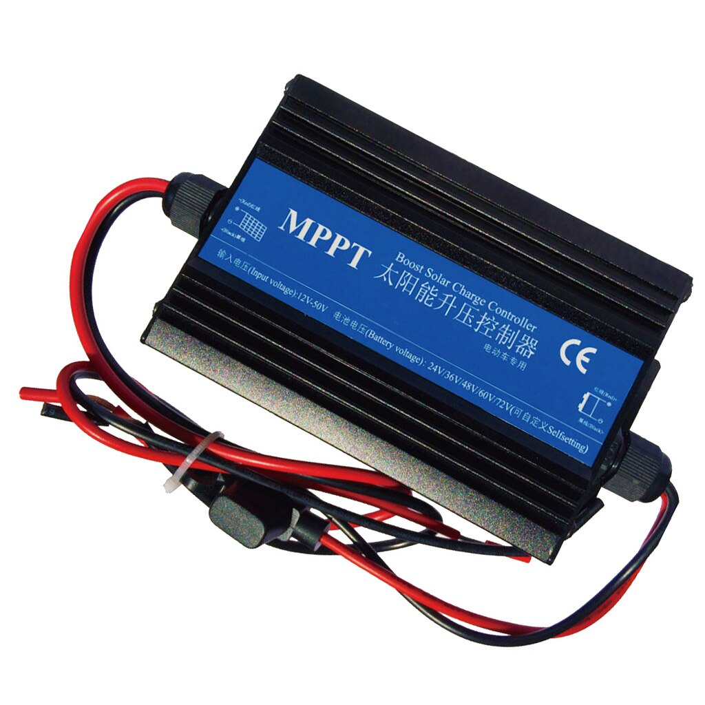 Mppt solar charge controller boost step-up lader 24/36/48/60/72v lagringsbatteri ladespenning regulator gjeldende måler