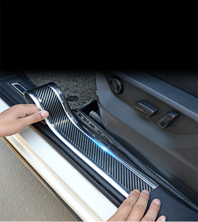 Autosticker Plak Beschermer Strip Diy Auto Beschermende Film Koolstofvezel Auto Dorpel Zijspiegel Anti Kras Tape