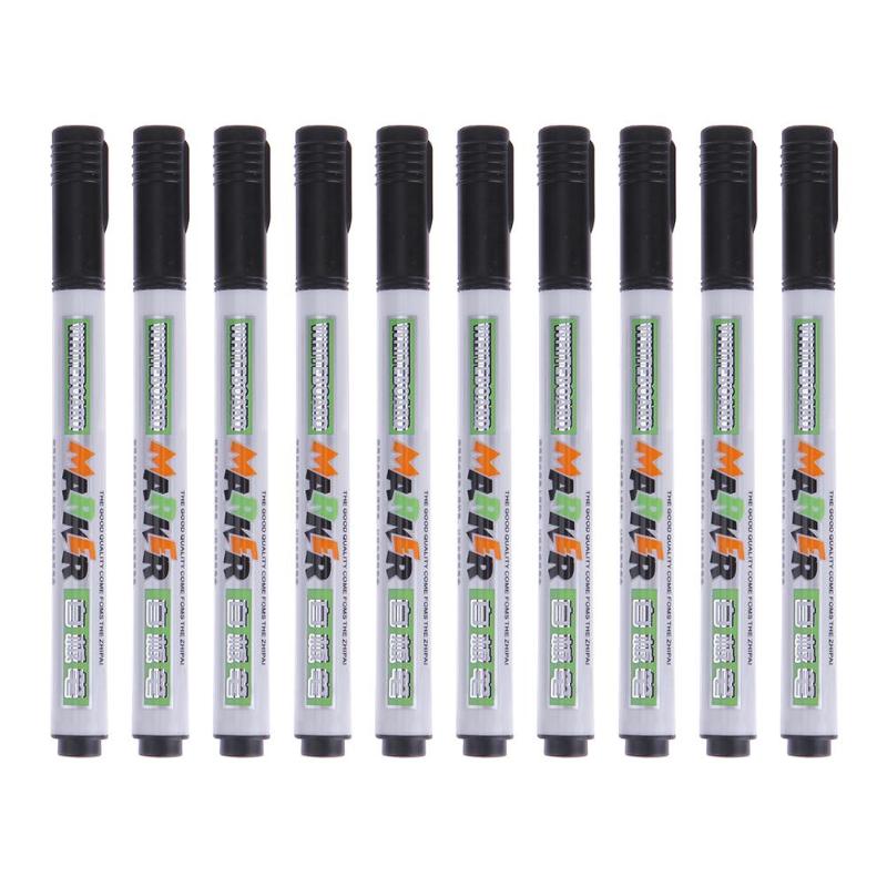 10Pcs Sneldrogende Uitwisbare Whiteboard Pen Diy Marker Pen Voor Kinderen Tekenen Whiteboard Marker Pen: Default Title