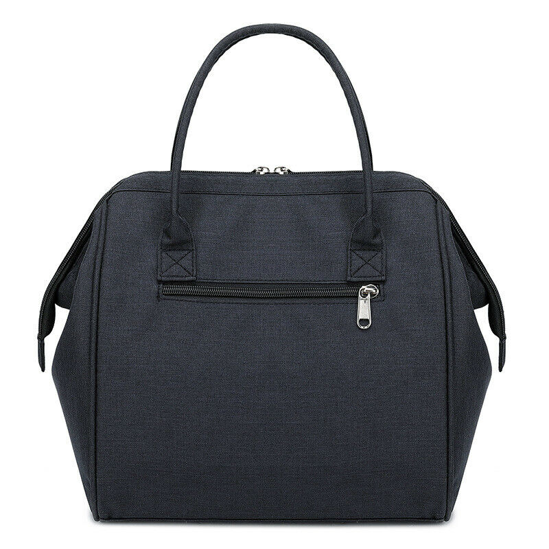 neue Wasserdichte Isolierte Mittagessen Taschen Oxford Reise Notwendig Picknick Beutel unisex Thermische Abendessen Kasten Lebensmittel fallen Zubehör: Schwarz
