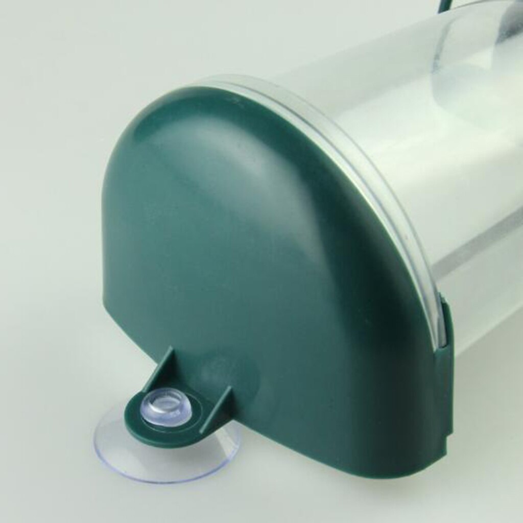 Clear Plastic Window Bird Feeder Automatic Feeding Suction Up Wild Bird Feeding