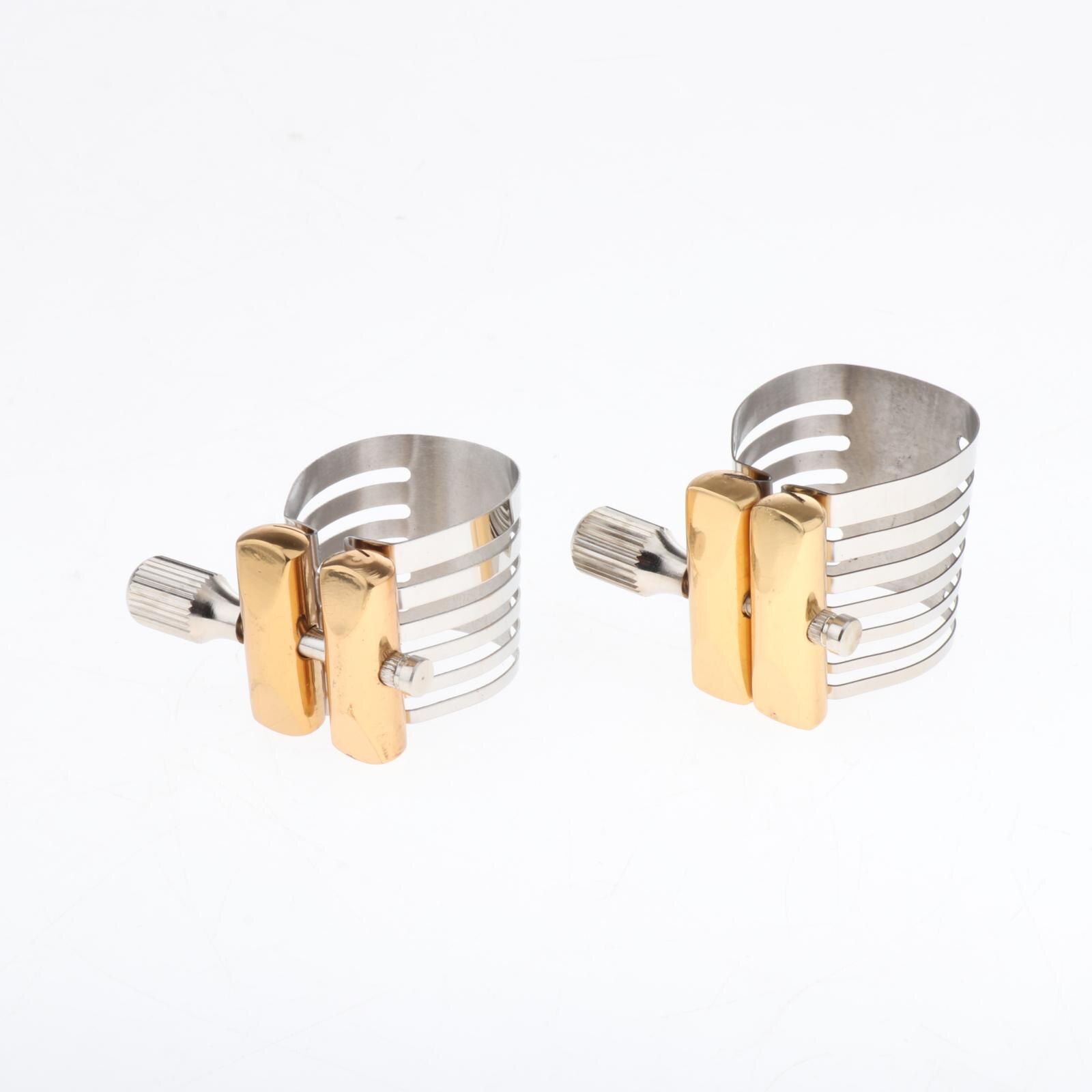 Screw adjustment, nickel-plated alto/tenor saxophone mouthpiece, ligature