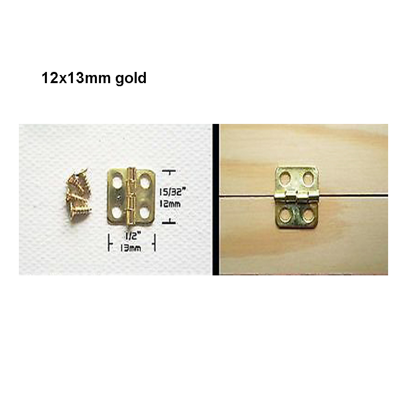 10 Stück Metallscharnier für Haus Miniatur Schrank Möbelbeschlag Home Hardware Mini verlängert Antik Messing Bronze Schmuck: YELLOW