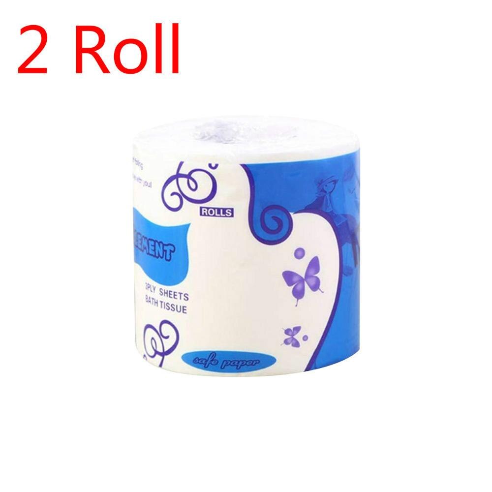 1/2/3/4/5/10 Roll Toilet Paper Bathroom Kitchen Toilet Tissue Paper 3-Ply Degradable White Soft Roll Paper For Home Restaurant: Silver
