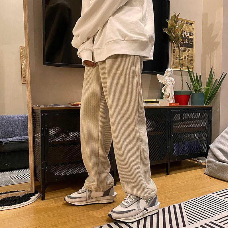 Men&#39;s Work Baggy Homme Casual Pants Classic Style Jeans Pink/blue Black Loose Straight Pants Biker Denim Trousers M-2XL