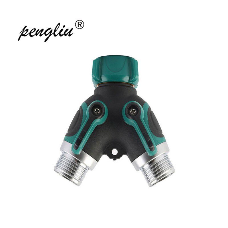 1 Pcs Y Connector Female Quick Connector Drip Irrigation System Adapter two way Valve Garden Irrigation G3 / 4'' Quick Coupling