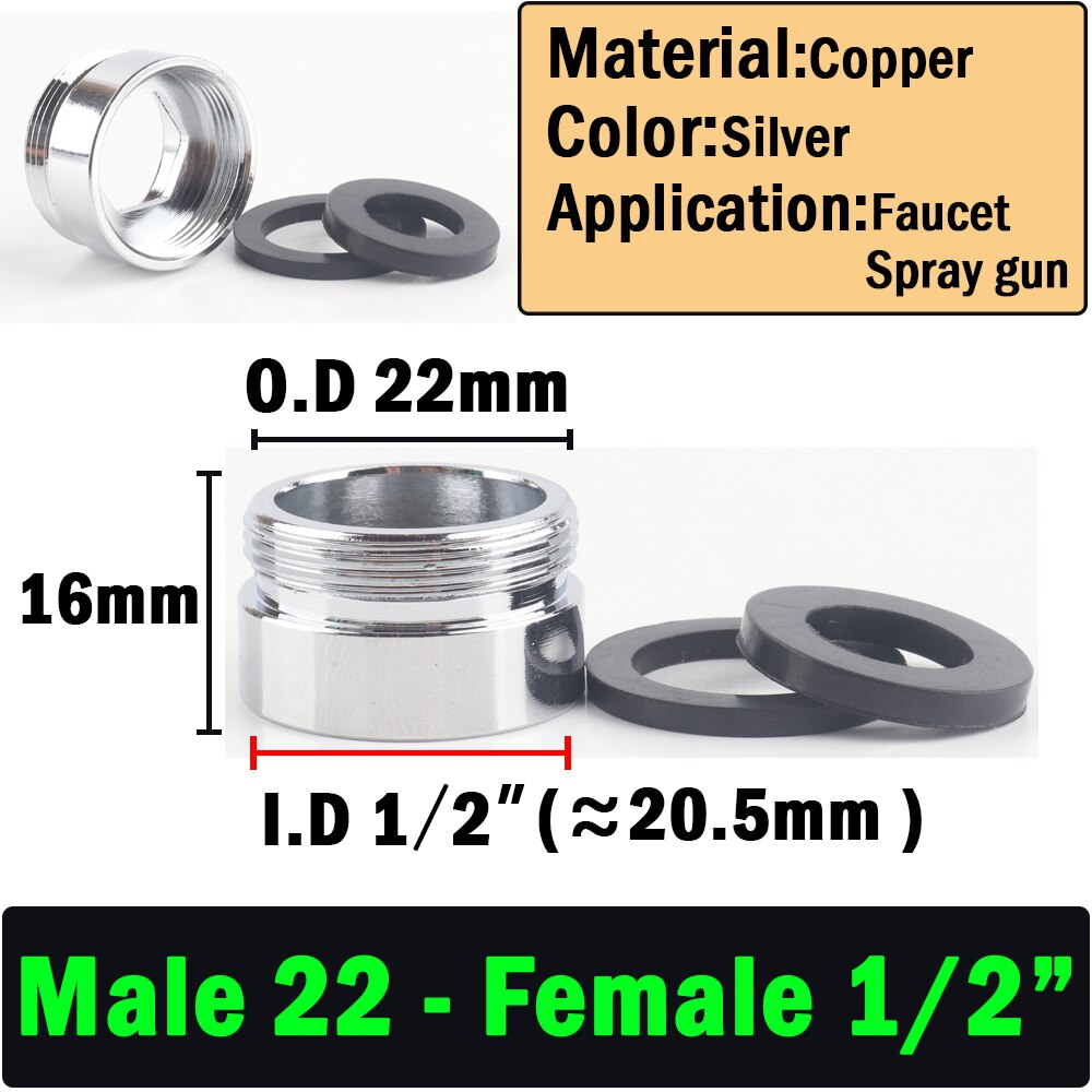 2 Stks/partij M22 Om M20 M18 M28 Draad Rvs Connector Kraan Gewrichten Waterzuiveraar Accessoire Keuken Water Tap Adapter