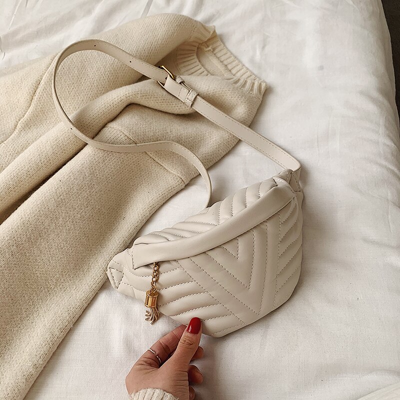 Mulheres Borla Sacos de Rosca simples, Simples Saco de Ombro, Moda Feminina Malas E Bolsas, 2020: Beige
