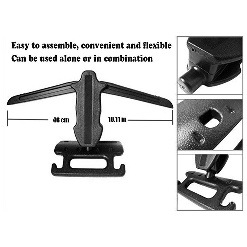 Car Seat Foldable Coat Rack Hanger Seat Chair Back Car Suit Hanger for Coat Jacket (Black)