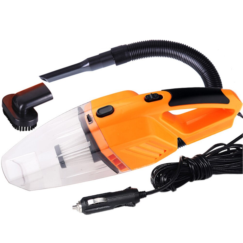 Auto Stofzuiger Mini Auto Handheld Stofzuiger 3000Pa Hoge Zuigkracht Auto Nat En Droog Tweeërlei Gebruik Vacuüm cleaner Voor Car Cleaning: Orange