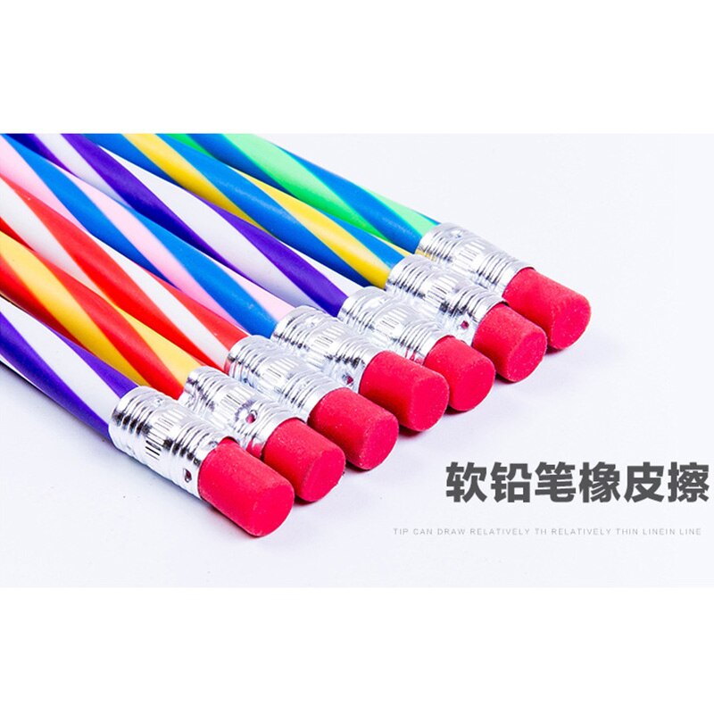 Bendable Pencil Flexible Bendy Soft Bending Pencils with Eraser Children Students Learn Stationery School Office Supplies
