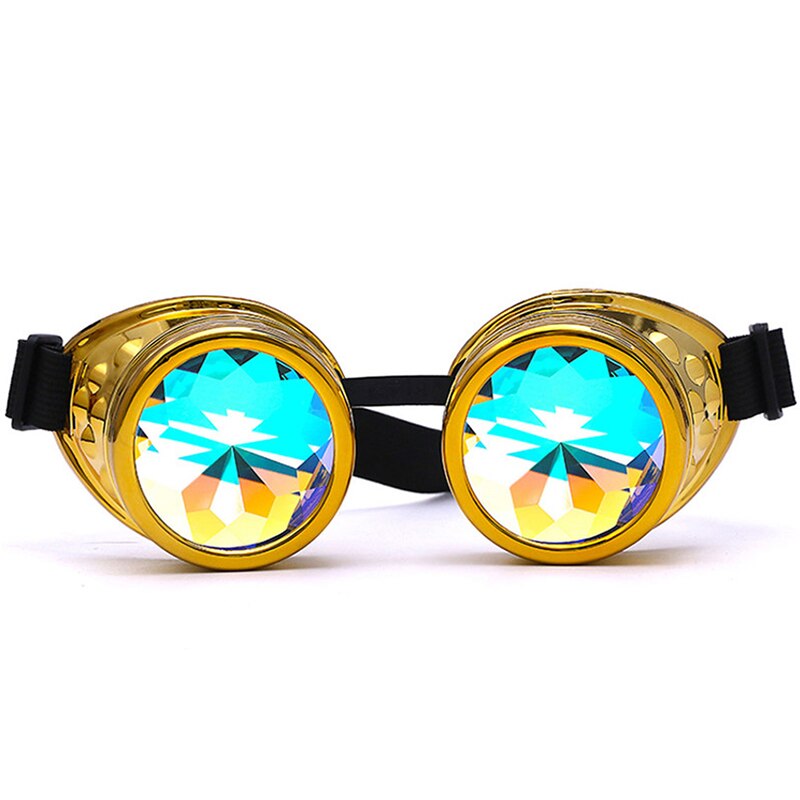C. F. GOGGLE Halloween Kaleidoskop Bunte Brille Steampunk Frauen retro Brille Männer Party EDM Sonnenbrille gebeugt Objektiv: 005-G
