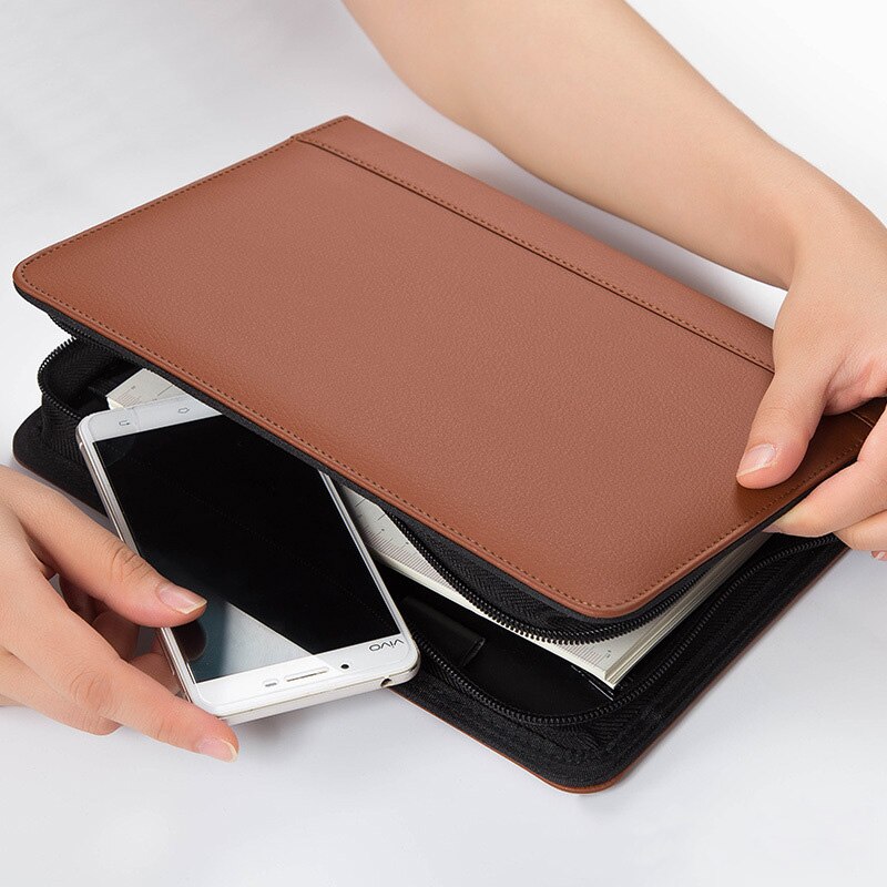 A5 File Folder Binder Manager Cabinet Padfolio with Calculator Spiral Business Fichario Notebook Briefcase Journal Handbook Bag