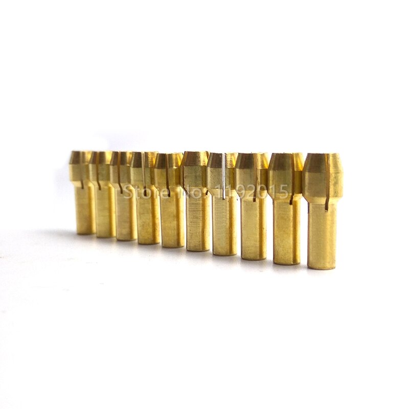 10 pièces 0.5mm-3.2mm laiton pince Mini perceuse mandrin pour Dremel perceuse rotative écrou de blocage outil meuleuse électrique mandrin en cuivre 4.3mm 4.8mm