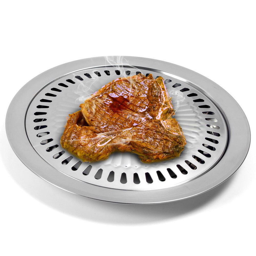 Bærbar koreansk grill grill kul grill grill rustfrit stål indendørs udendørs grill grill grill grill komfur røgfri grill værktøj