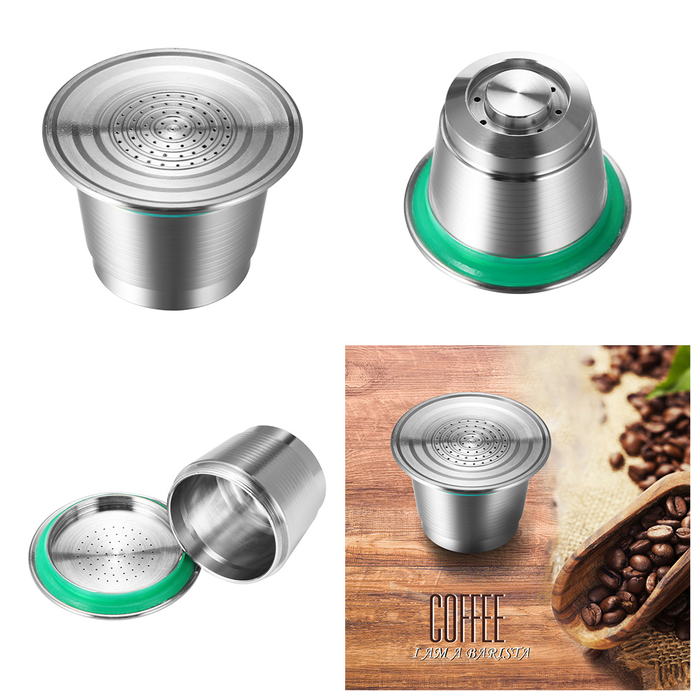Stainless Steel Metal Reusable Capsule Refillable Reusable For Nespresso Coffee Machine