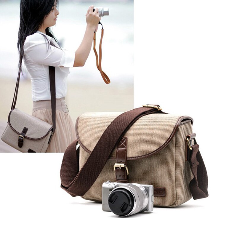 Rétro Sac Photo Housse Pour Canon EOS 200D 77D 7D 80D 800D 1300D 6D 70D 760D 750D 700D 600D 100D 1200D 1100D SX540