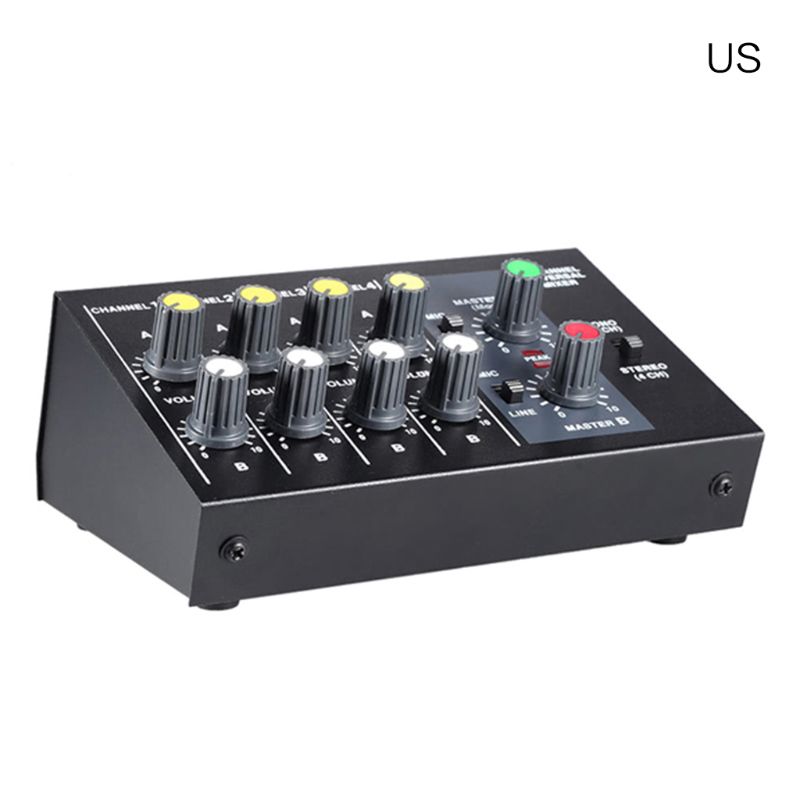 8 Kanaals Geluid Universele Digitale Mixer Aanpassen Microfoon Mixing Console Mono/Stereo Mono/Stereo Eu/Us Plug: US