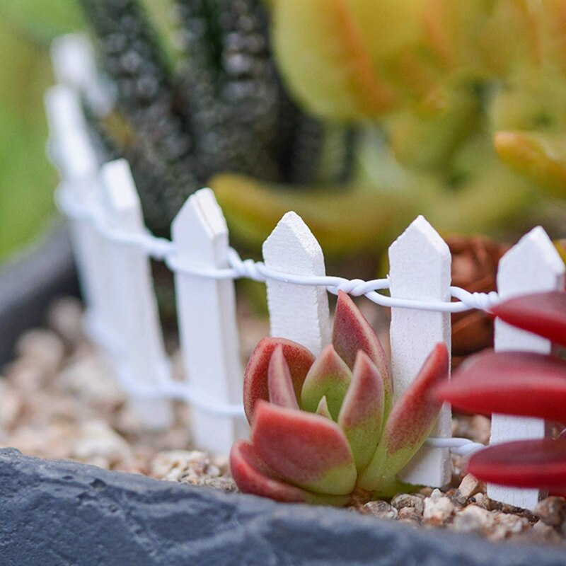 Mini vallas de madera para jardín en miniatura, accesorio pequeño de madera de 50lb, 3 piezas, 90x5cm, ideal para Micro paisajismo