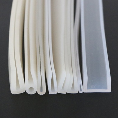 2 meters U-channel Silicone rubber shower door glass sealing tape Edge trim weathering edge guard