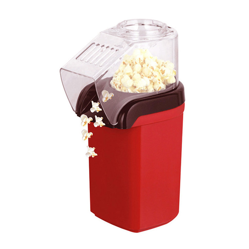 Mini Household Electric Popcorn Maker Machine Automatic Red Corn Popper Natural Popcorn Home use household For kids Children U3: Red / EU Plug