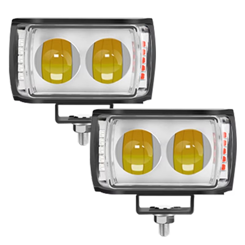 Blitsstrobelys led-bilarbeidslys rgb- 12v- atmosfærelampe vanntett universell bilspotlight bil: Default Title